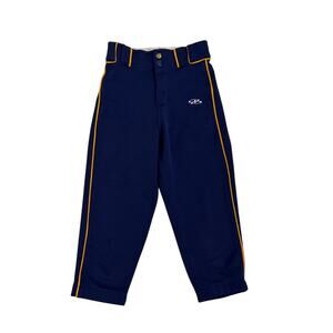 Boombah Hypertech Pipe Plus Baseball Pants Navy Yellow Size Youth 24 (Medium)